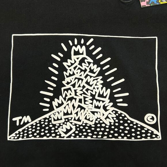 Shoe Palace Keith Haring Drawings Tee T Shirt Black Size Large L B6 - Picture 2 of 7